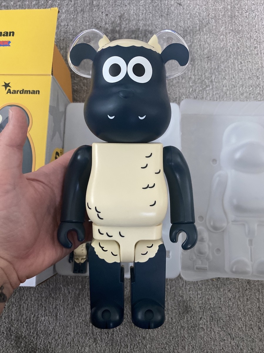 MEDICOM TOY - 2set BE@RBRICK Shaun 100％ &amp; 400％ Medicom 400% + 100% Bearbrck ~ Aardman Be@rbrck Shaun the