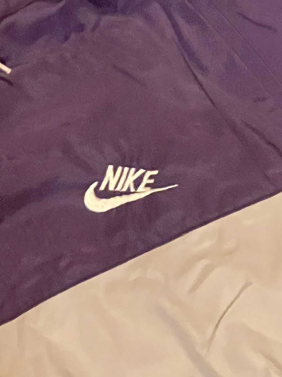Vintage Nike Color Block Hooded Windbreaker Jacket Purple