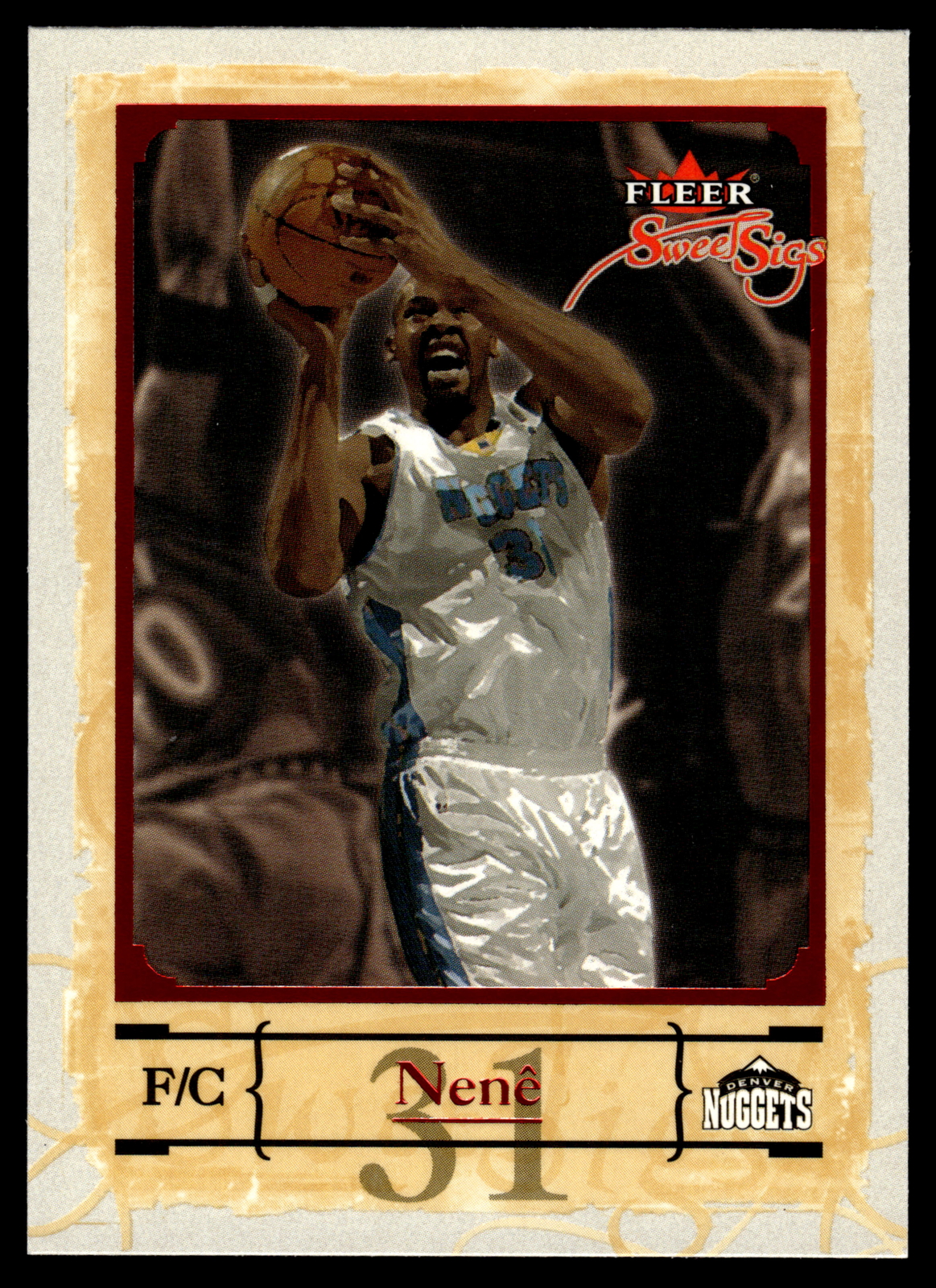 2004-05 Fleer Sweet Sigs #25 Nenê Denver Nuggets