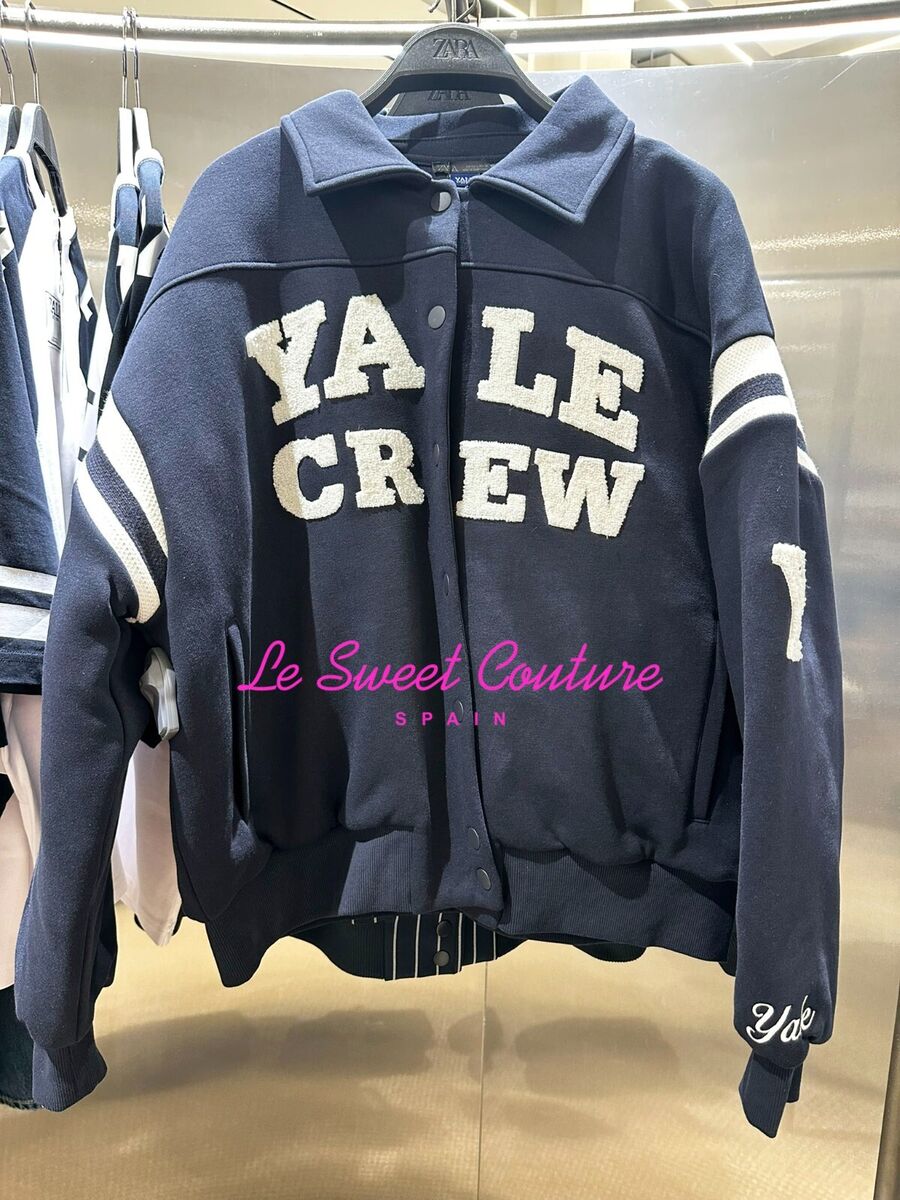 ZARA WOMAN SS25 YALE™ QUILTED JACKET BOMBER NAVY BLUE ALL ZARA WOMAN SS25 YALE™ QUILTED JACKET BOMBER NAVY BLUE ALL