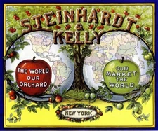Steinhardt & Kelly Orchard Apples New York Fruit Crate Label Art Print