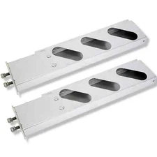 Mud Flap Hangers Spring Loaded 2.5" Bolt Pattern Stainless Steel Chrome Pair