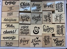 Darice Assorted Sayings Wood Mounted Rubber Stamp Choice of Saying