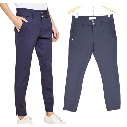 Mos Mosh Trousers Navy Tuxen Comfy Pant Casual Business Elegant size S EU 36