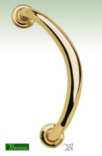 MANETTONE MANIGLIONE PORTONE SIENA 250 mm OTTONE LUCIDO VERNICIATO OLV