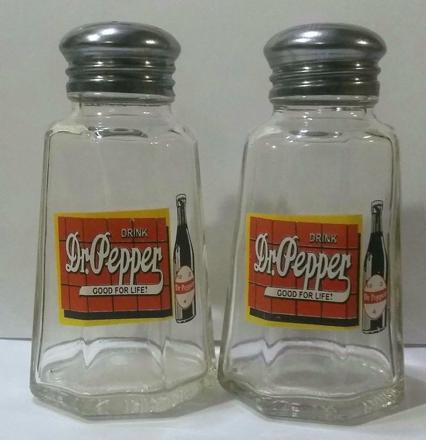 Set of 2 Dr Pepper Salt and Pepper Shakers 3 eBay