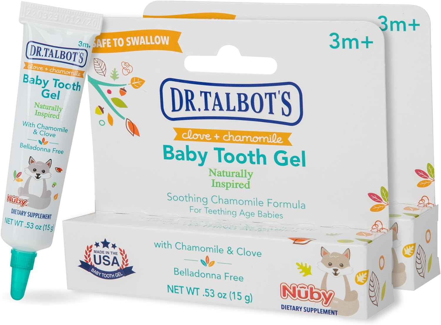 Dr. Talbot's Baby Tooth Gel for Sore Gums, Naturally Inspired, 2 Pack