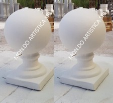SFERA PALLA TERMINALE PER PILASTRO COLONNA CANCELLO N°2 SFERE IN CEMENTO ESTERNO