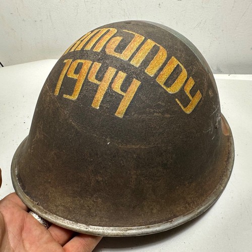 WW2 D-Day Commemorative Helmet - Original Mk3 British / Canadian Turtle helmet - Picture 3 of 12