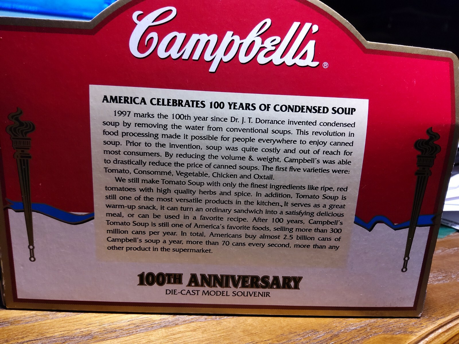 campbells 100th anniversary diecast model souvenir