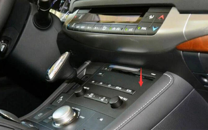 Cuadro de control botón CD consola para Lexus CT200h 11-2013 fibra de carbono real Foto 3 de 4