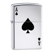 Lucky Ace Chrome Zippo Lighter Smokers Gift Windproof
