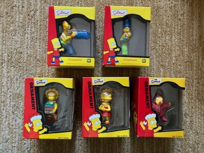 5 Simpsons Simpson family ornaments NEW Marge Lisa Maggie