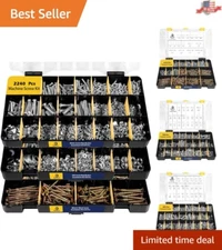 Durable 2240-Piece Hardware Collection with Stackable Storage & Fastener Guide