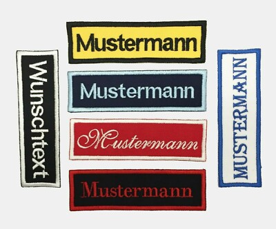 Namensschild Gestickt Patch Bestickt Köper Zum Aufnähen / Zum Aufbügeln
