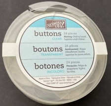 Stampin Up Clear Buttons - 24 Pieces - NEW 105447