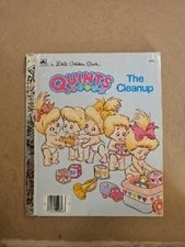 Quints 12345 The Cleanup A Little Golden Book 107-72 Vintage Childrens Book