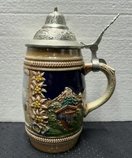 Vintage Original Gerz Gerzit German Beer Stein With Lid