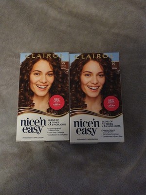 CLAIROL Nice'n Easy 5G MEDIUM GOLDEN BROWN 3 TONES + Highlights Lot Of 2