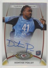 2012 Topps Platinum Rookie Refractor Auto Dontari Poe #163 Auto 1k5