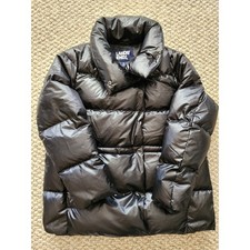 Lands' End Womens XL Black Puffer Down Jacket Outdoor WinterGear Cozy