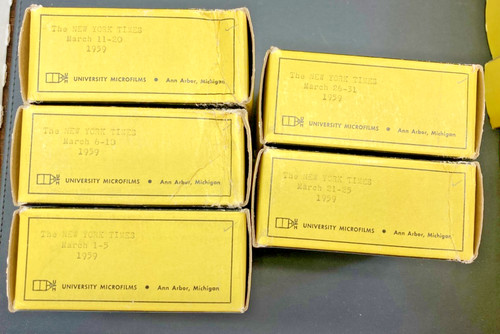 March 1959 ~ The Complete Month Of The New York Times On Microfilm