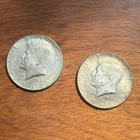 1966 Kennedy Half Dollar 40% Silver Coins Set Of 2