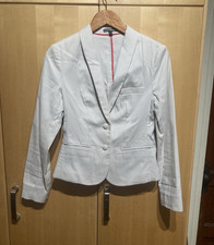 Express Womens Pinstripe Blazer Size 4 White/...