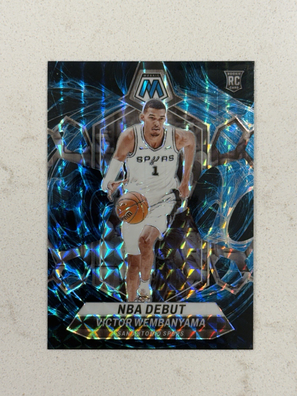 2023-24 Panini Mosaic NBA Debut Victor Wembanyama #257 Genesis Mosaic Prizm (RC)