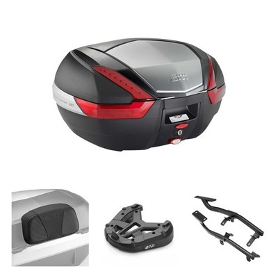 Set Bauletto GIVI V47 Black Red Africa Twin 1100 Adv Sports 2020-2025