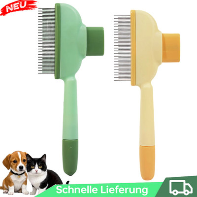Fellblitz Bürste Pfotenmond Katzenbürste mit Auslöseknopf Selbstreinigender ~