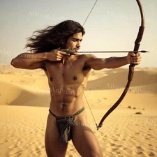 Male Model Photo Print Muscular Handsome Jock Shirtless Hunk Abs -1F