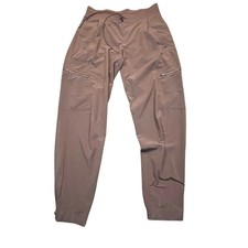 Athleta Venture Pant Womens 4 Brown Cargo Jogger Zip Pocket Hearth Lightweight