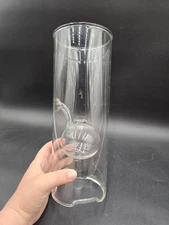 Wolfard VTG Glass Oil Lamp Hand Blown 11 7/8” Tall