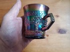 Carnival glass Fenton ELECTRIC Blue Orange Tree Mug — photo 2