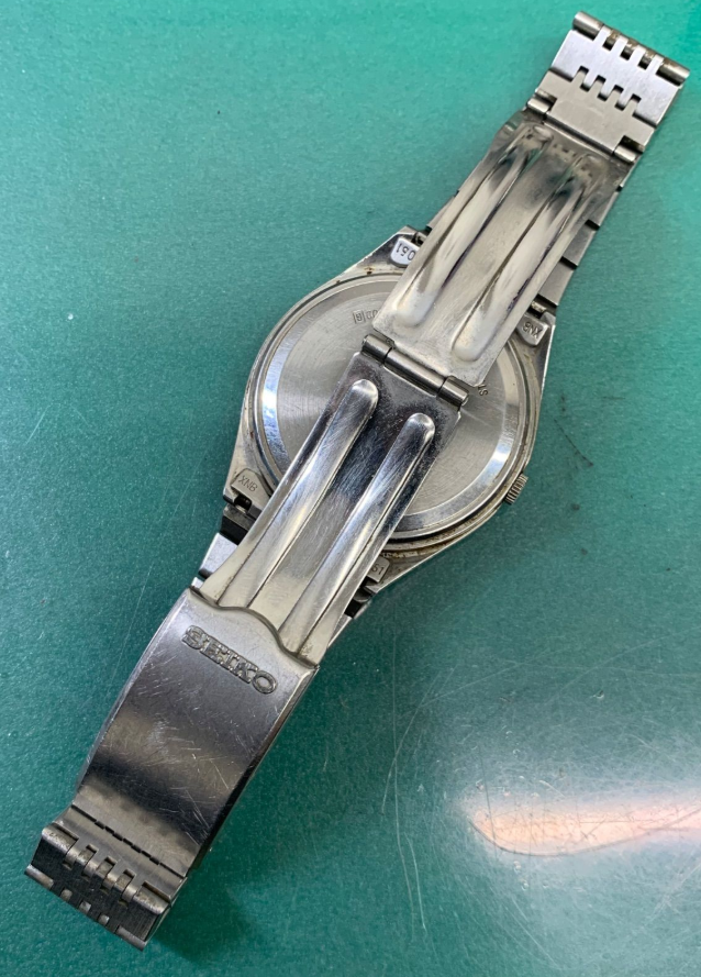 Seiko Type 2 7122-8000 Quartz Dial Date Watch White Silver JP | eBay