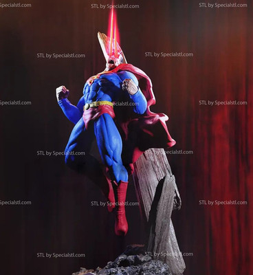 Superman Angry w/ Heat Vision ! Customizable 3D Printed! Painted or Unpainted!