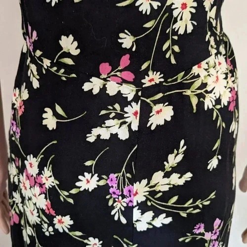 California Concepts Vintage Floral Sleeveless Dress Size 10 Rayon Boat Neck - Picture 8 of 11
