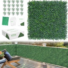 20x20Inch 6Pcs Grass Wall Panels 4 Layers UV-Anti Boxwood Greenery Hedge