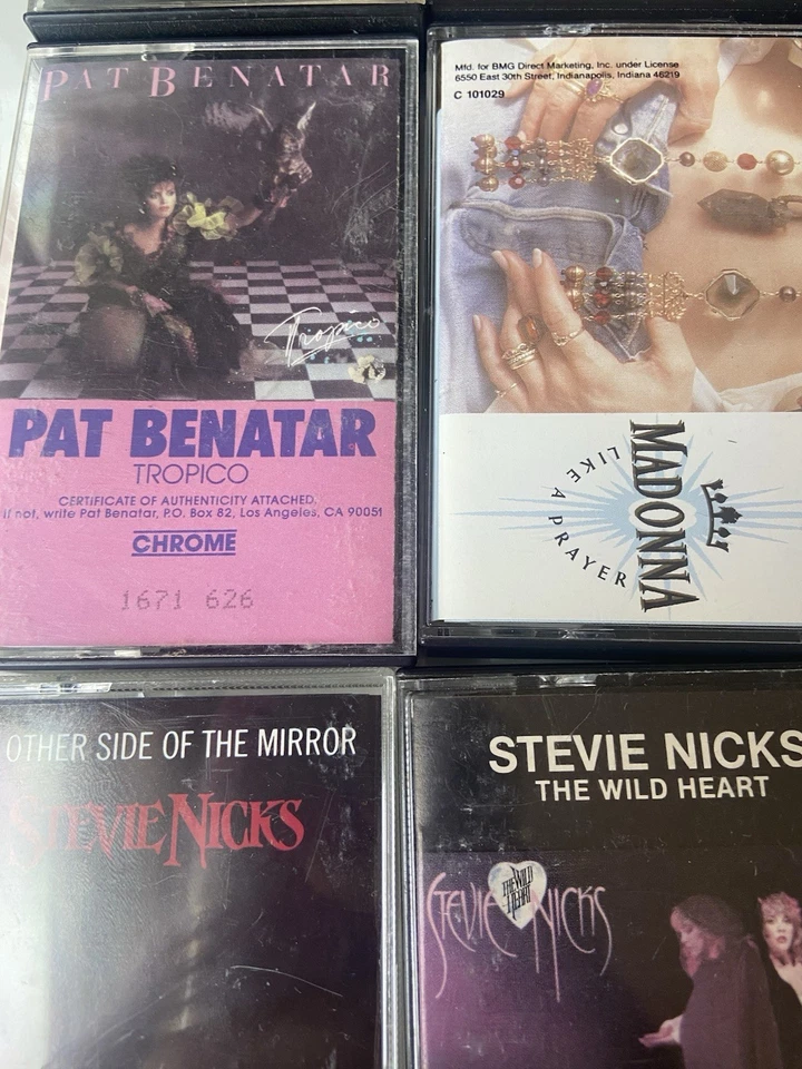 13Vintage Cassette Tapes Madonna Stevie Nicks Pat BENATARFLETWOODMAC80S 80S 90 - Image 4 of 4