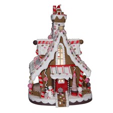 Kurt Adler 12" Lighted Christmas Gingerbread House J3628