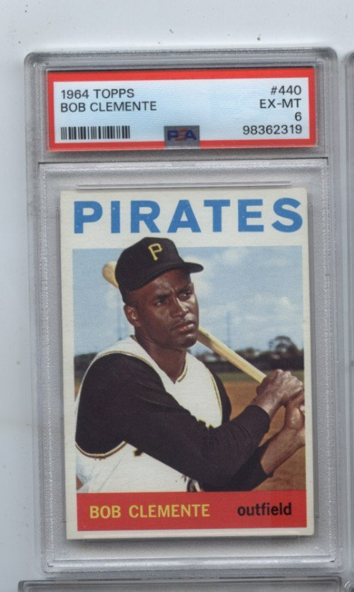 1964 Topps #440  Bob  Clemente Pirates HOF  PSA 6 EX-MT