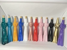 1 Happy Cat Empty Wine Bottle German Riesling with Cork COLOR CHOICE