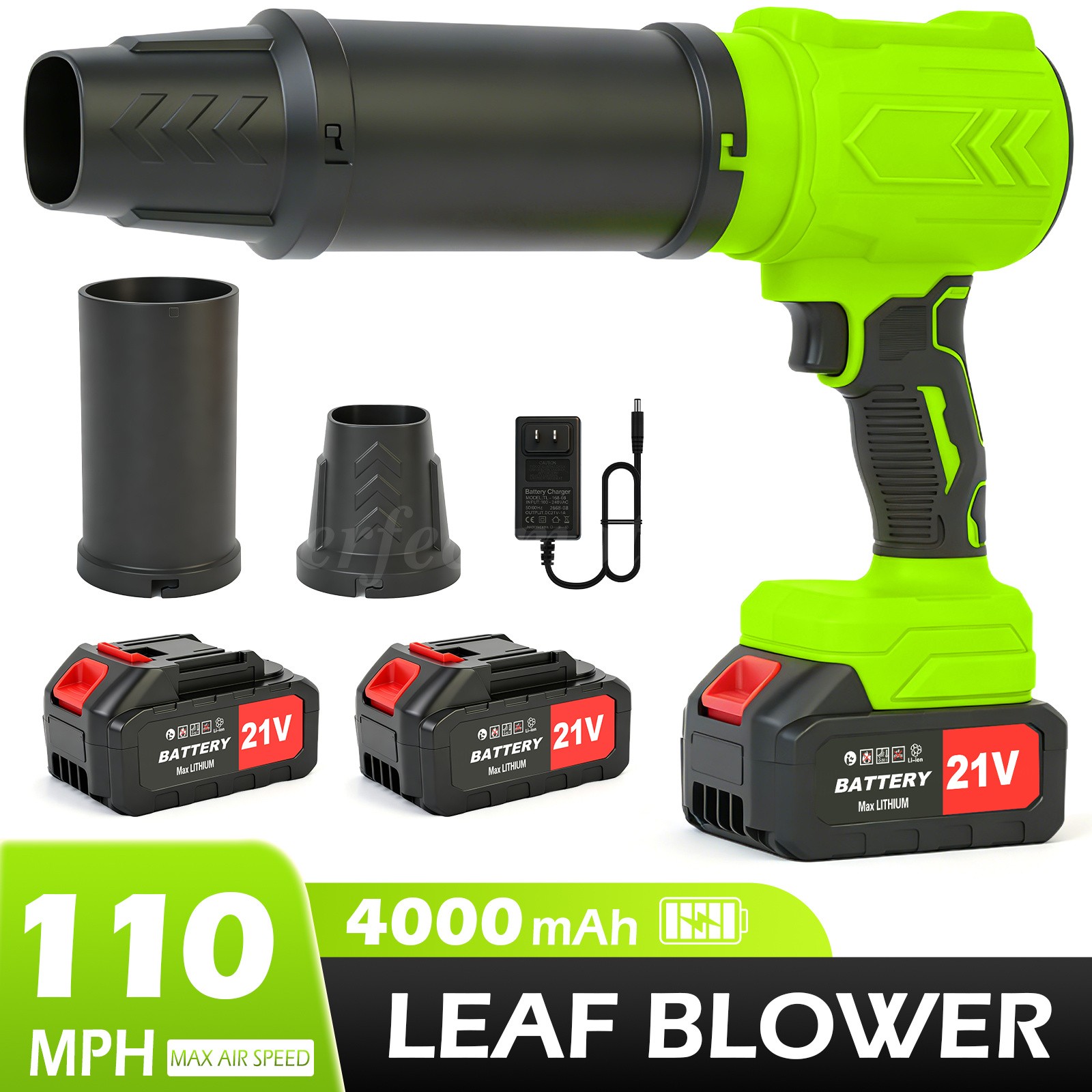 300,000 Rpm Handheld Electric Leaf Blower Battery & Charger