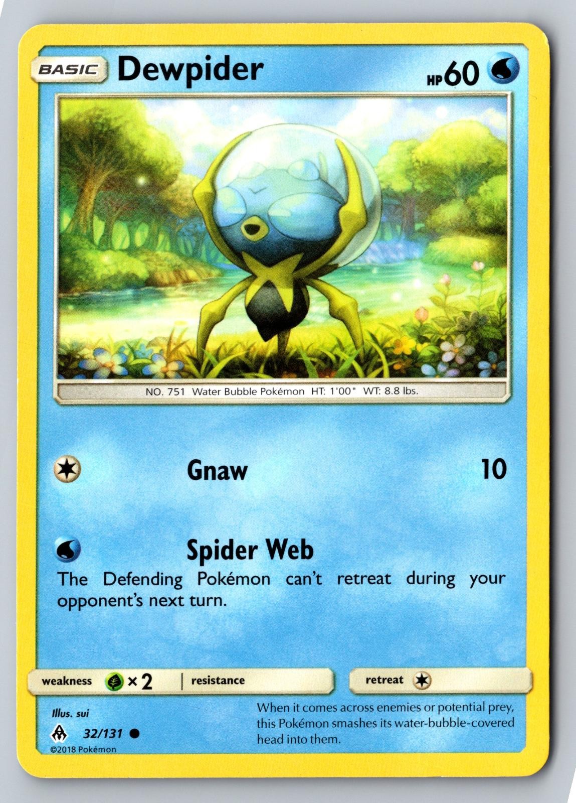 Dewpider 32/131 Common Forbidden Light Lightly Played 2018