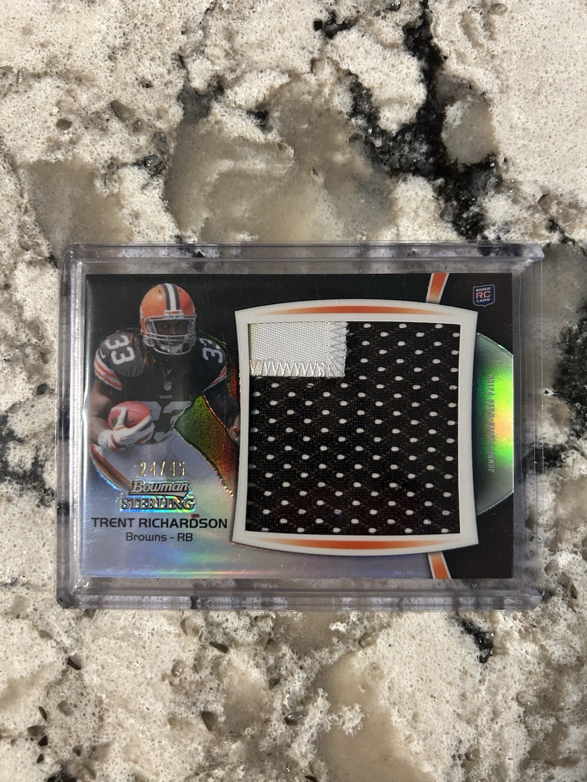 Trent Richardson Bowman Sterling Jumbo Rookie Relics #TR Base