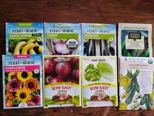 Vegetable Seed Variety, 8 Packs, Ferry Morse And Southern Exposure.