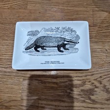 Thomas Bewick The Badger Trinket Dish Magpie Line Wildlife Illustration