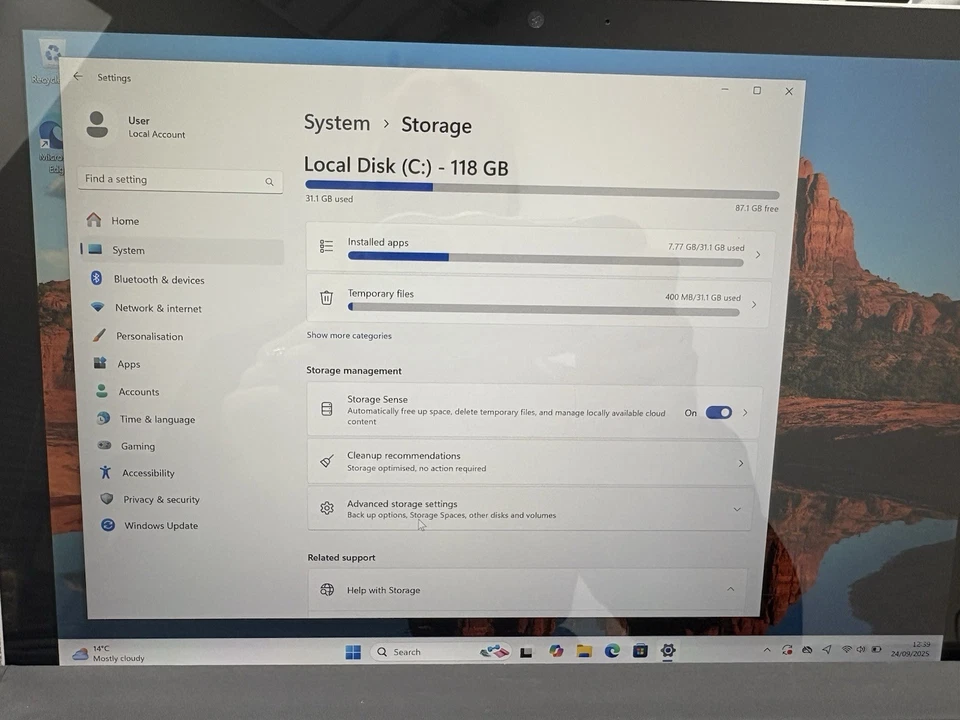 Microsoft Surface Pro 5th Gen 12.3" i5-7300U 128GB SSD 4GB RAM + Keyboard READ - Image 2 of 4