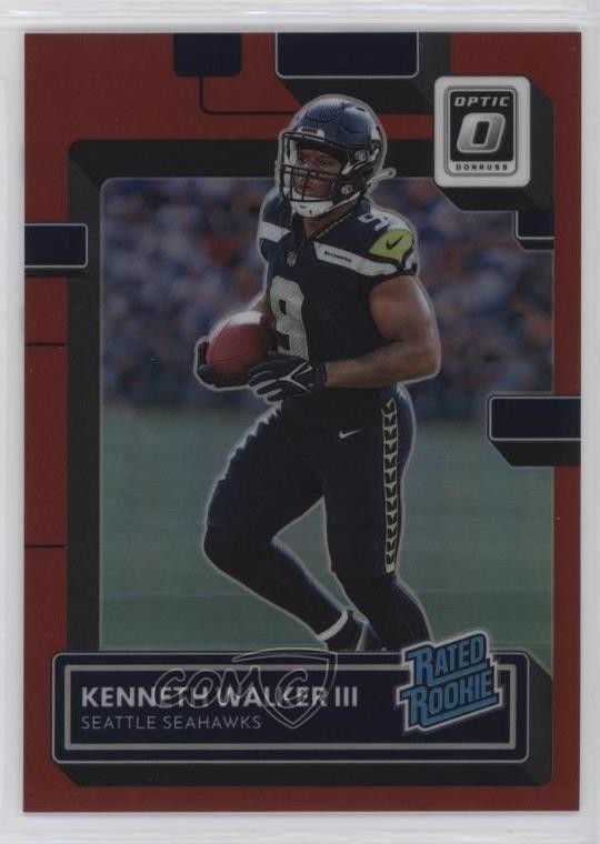 2022 Donruss Optic Rated Red Prizm 88/99 Kenneth Walker III #218 Rookie RC 0we5